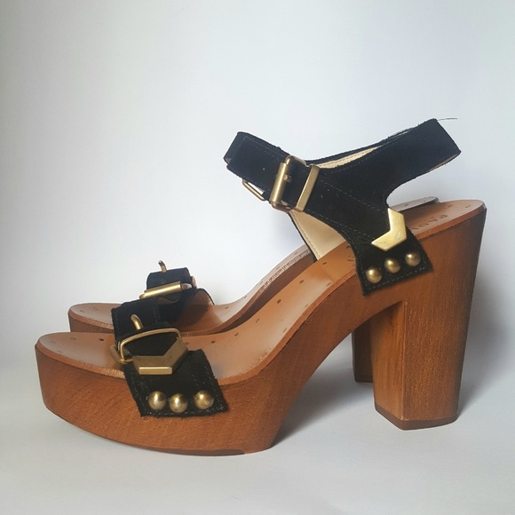 NEW Paola Ferri by Alba Moda suede chunk sandal - Picture 5 of 6